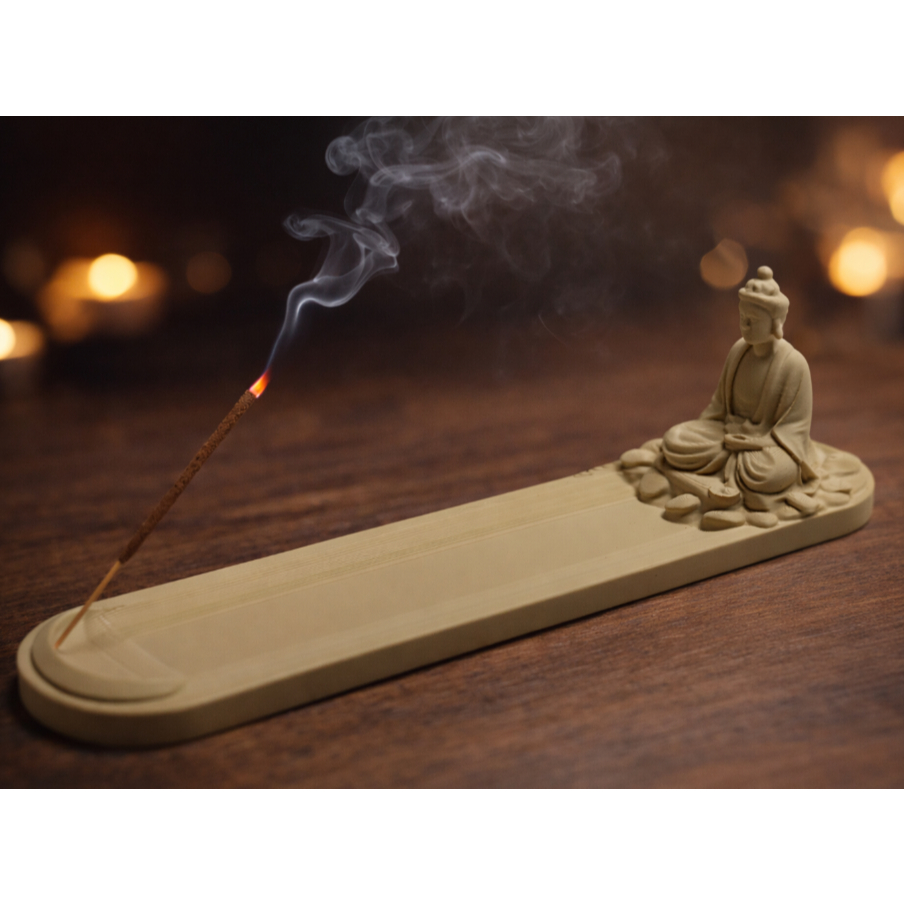 Imagem Porta Incenso Zen Buda Decorativo Incensário Estátua Meditação Relaxamento
