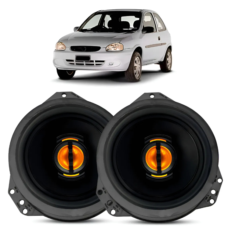 2 Alto Falante Orion 6 Polegadas Gm Corsa Wind Dianteiro Preto