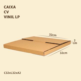10 Caixa de Papelão LP 32x32x2 cm Discos Vinil Pac Sedex em Oferta na Shopee