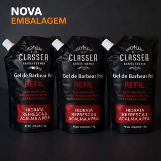 KIT 3X Shaving Em Gel Classe A Refil 1kg Para Navalhar Pra Fazer Barba, Pezinho E Navalhado Pele Hidratada E Macia. 3UN em Oferta na Shopee