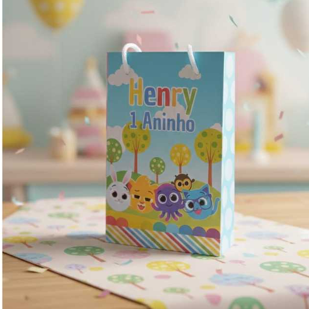 Sacolinha P BOLOFOFOS Personalizada Sacolinha Lembrancinha Aniversário BOLOFOFOS PEGUE E MONTE
