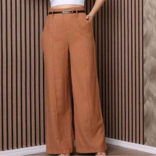 Calça Social Pantalona Alfaiataria Acompanha Cinto de Couro em Oferta na Shopee