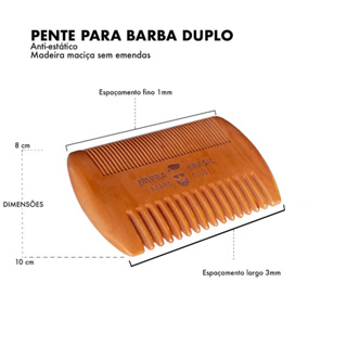 Pente para barba em Madeira - BARBA BRASIL em Oferta na Shopee