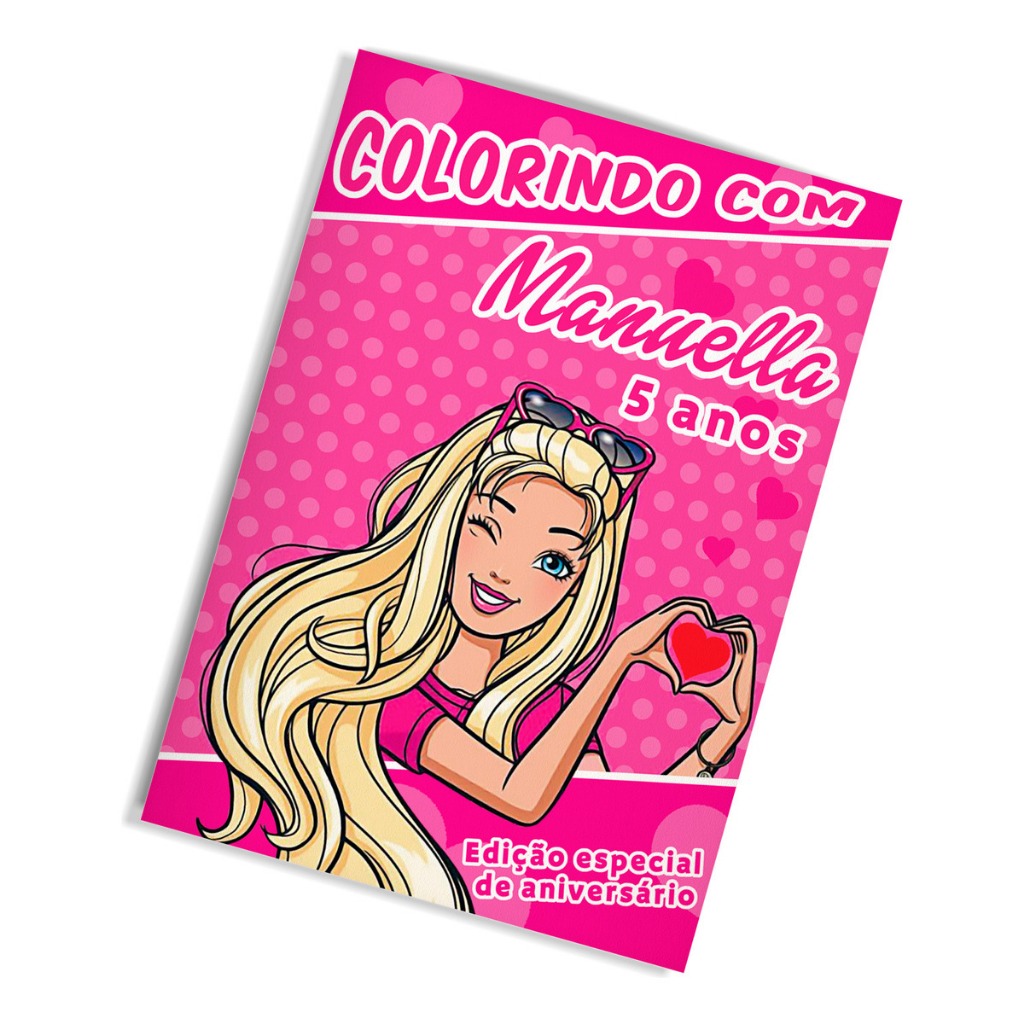 Livro De Colorir Personalizados Barbie Kit Festa Lembrancinha Aniversário