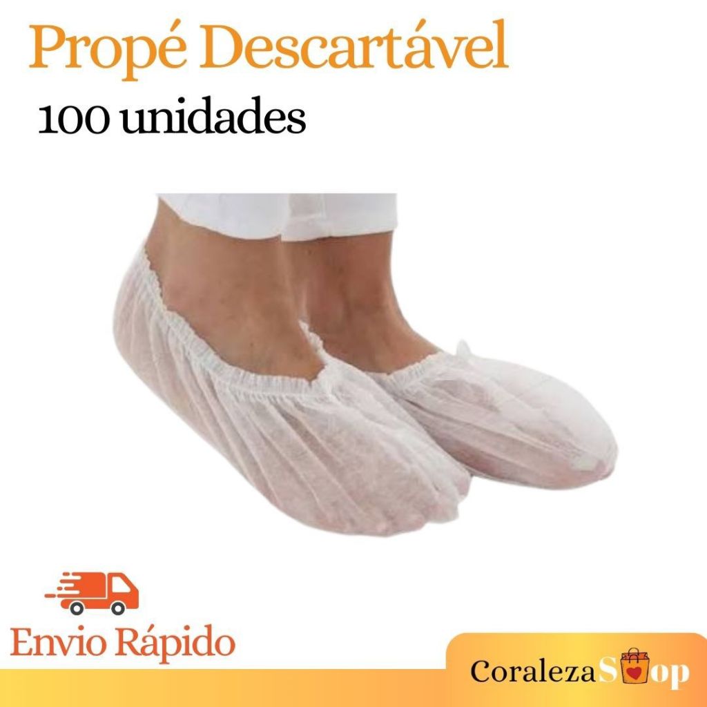 Propé Sapatilha Descartável TNT C/ Elastico 100 UN