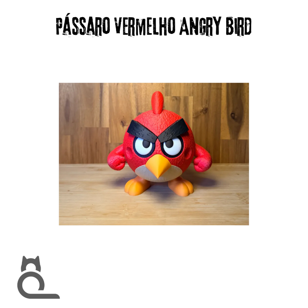Pássaro Vermelho Angry Bird - Coleção Nostalgia