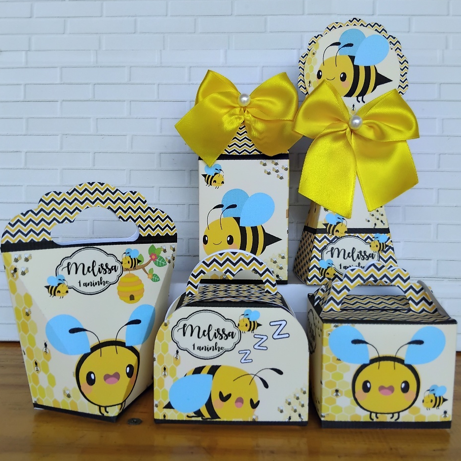 Kit Festa Infantil Personalizado Caixinhas Lembrancinhas Aniversário ABELHINHA