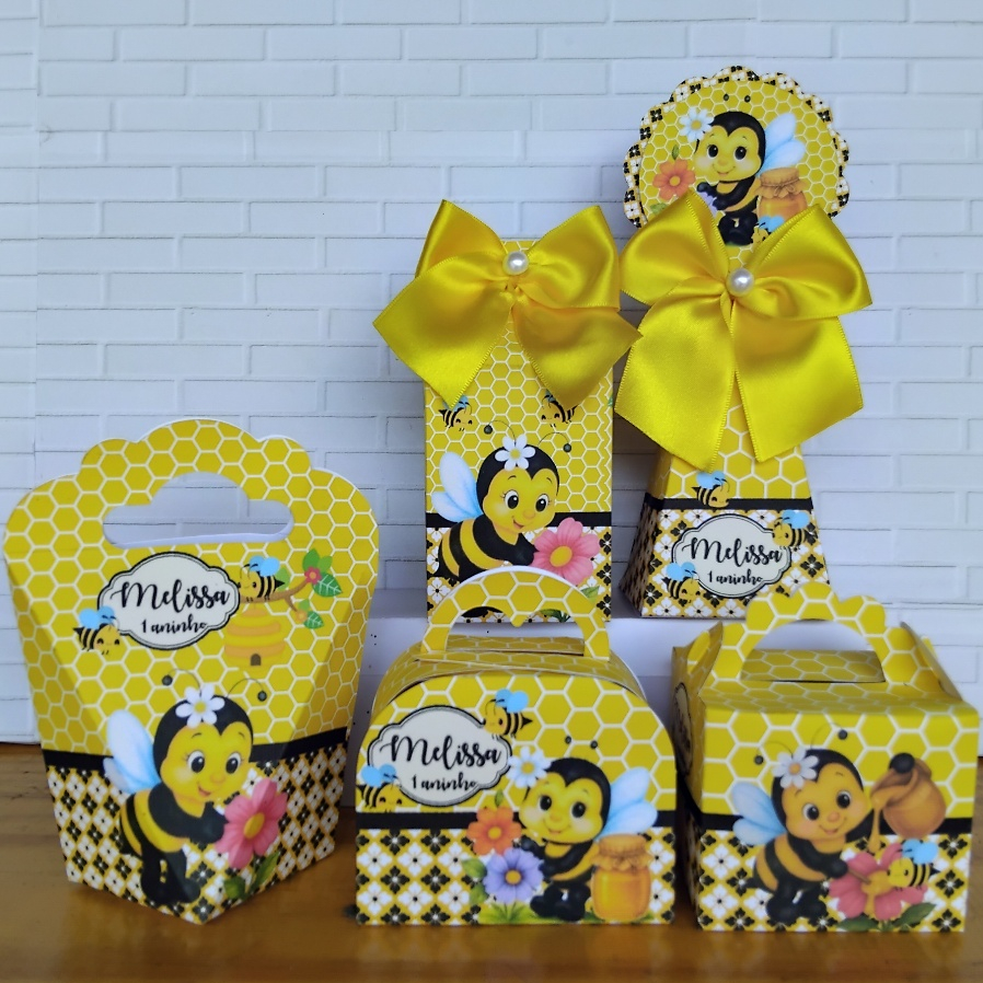Kit Festa Infantil Personalizado Caixinhas Lembrancinhas Aniversário ABELHINHA 2.0