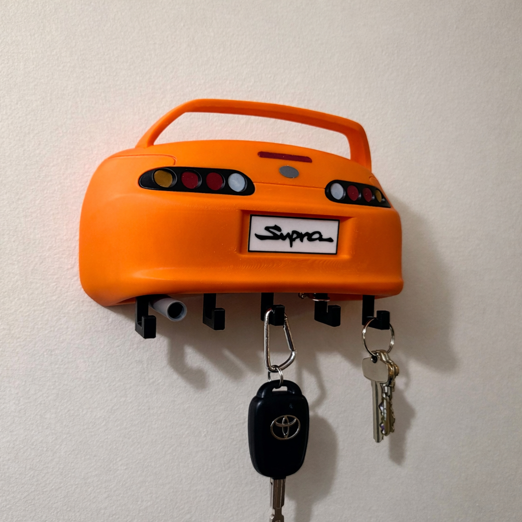 Porta Chaves de Parede Toyota Supra JDM - Ícone Velozes e Furiosos - Decoração Geek/Carros