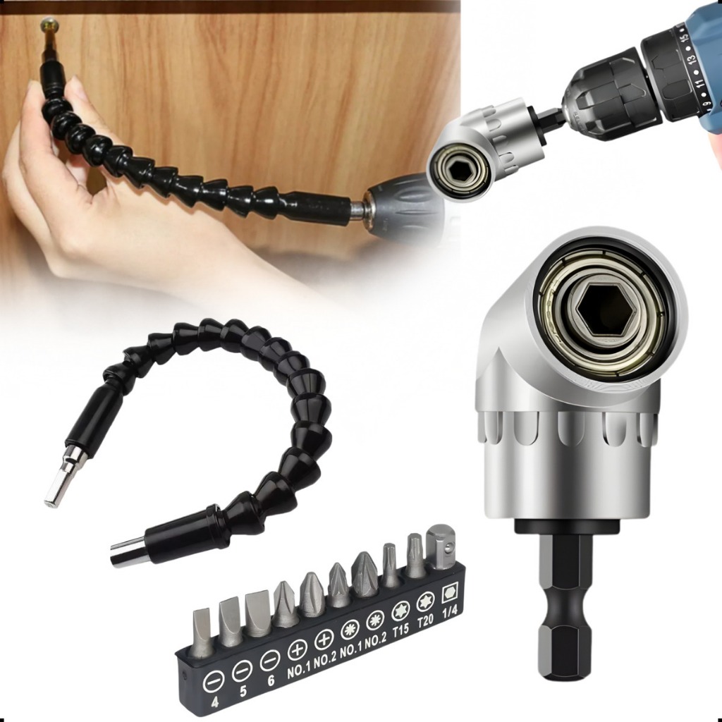 Adaptador Angular Extensor Parafusadeira Cabo Soquete Bits