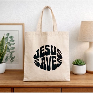 Sacolas Bolsas Eco Bag Personalizadas Premium Jesus Saves em Oferta na Shopee