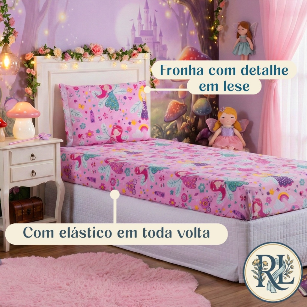 Kit Jogo de Solteiro 2 Peças Estampas Para Menino e Menina