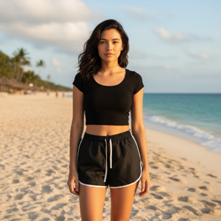 Short Feminino tactel fresquinho leve praia banho treino em Oferta na Shopee