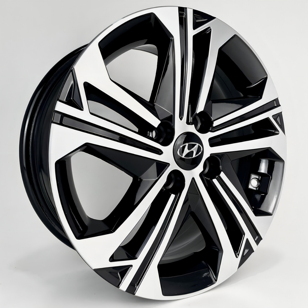 Jogo De Roda Aro 15 Novo Hyundai Hb20 Tgdi Platinum Safety  2025/26 4x100 Preta/Grafite Diamantada