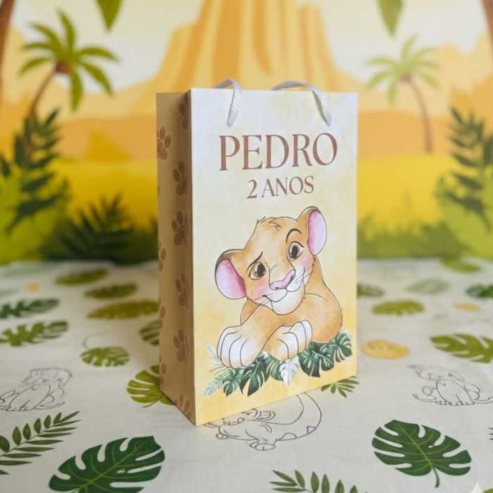 Sacolinha P REI LEÃO Personalizada Sacolinha Lembrancinha Aniversário REI LEÃO PEGUE E MONTE