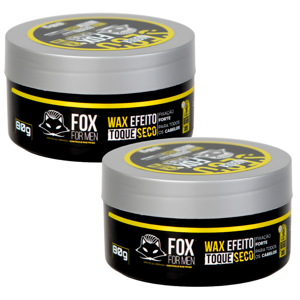 Cera Modeladora Fox For Men Efeito Seco 80g 2 Unidades