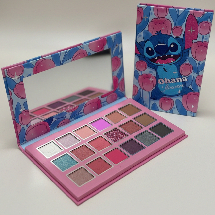 Conjunto Maquiagem Infantil Stitch Paleta de Sombras 18 Cores com Espelho Envio Imediato em Oferta na Shopee