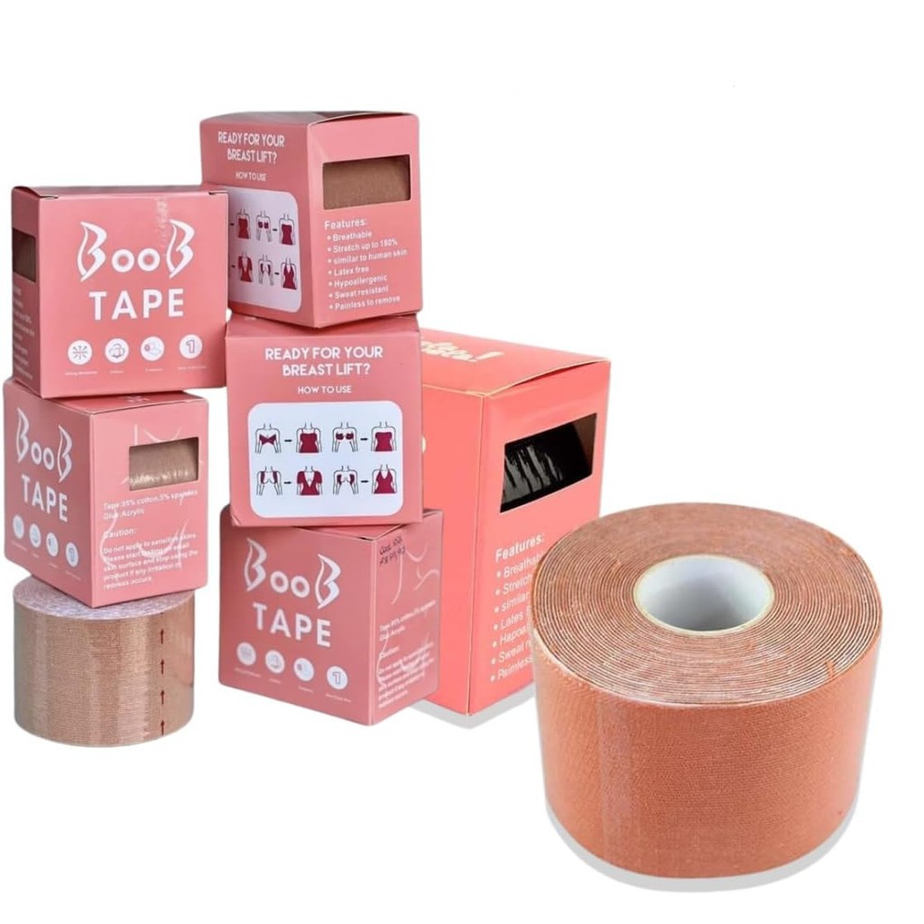 Fita Levanta Seio Protetor de Mamilo Sutiã Mama Rolo 5m Boob Tape Invisível promoção