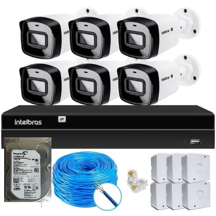 Gravador Nvr Intelbras P/ 06 Câmeras Ip Nvd 1408p Poe 120 / 220 Completo