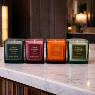 Vela Aromática Decorativa Essências Paramount Aromaterapia Relaxamento Quarto Sala Porta Velas Vidro em Oferta na Shopee