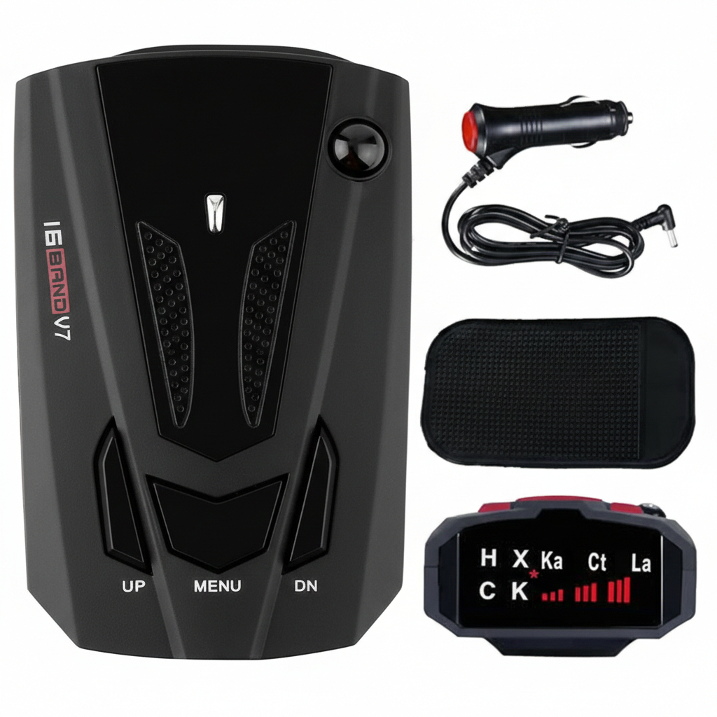 Detector De Radar Max 800m Velocidade De Longo Alcance Com Prompt De Voz Modos De Cidade/Estrada em Oferta na Shopee