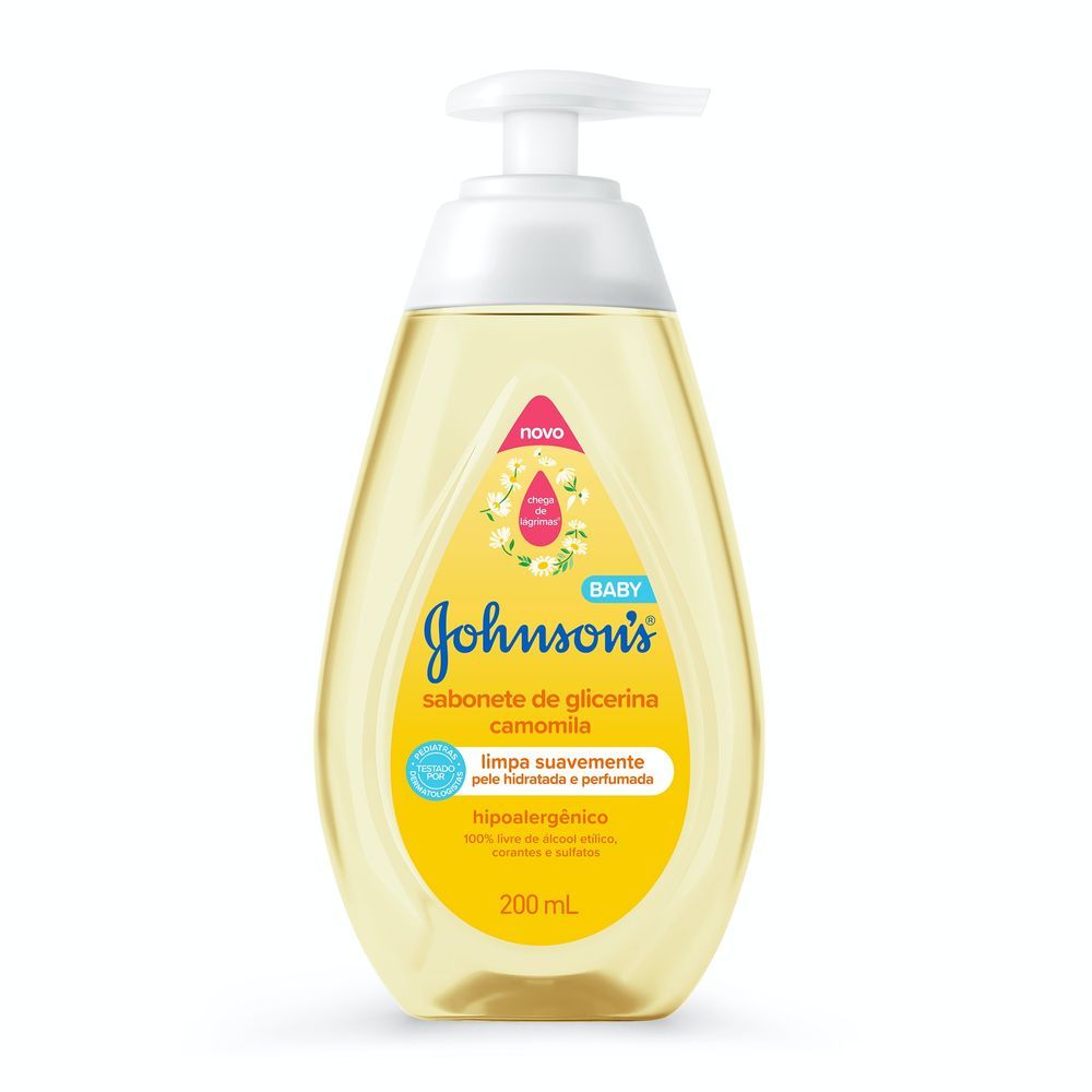 Sabonete Líquido Johnson's Baby Glicerina Camomila 200ml em Oferta na Shopee