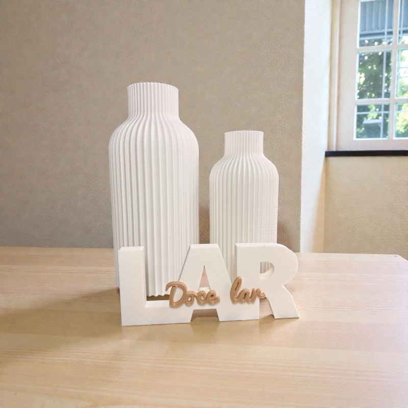 Kit Decorativo Lar Doce Lar  com 2 Vasos Cachepot Moderno – Decoração Moderna para Sala, Quarto e Escritório em Oferta na Shopee