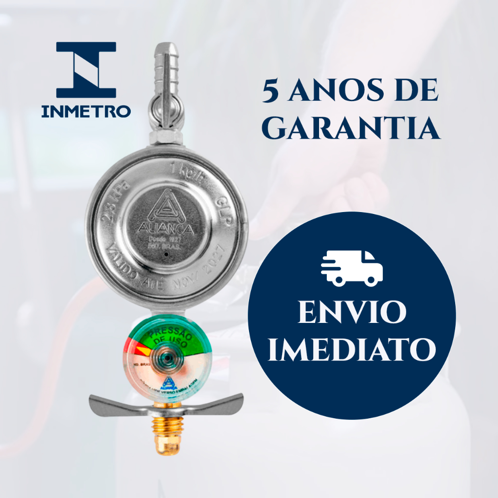 Regulador para Gás Doméstico com Manômetro 504/1 P13
