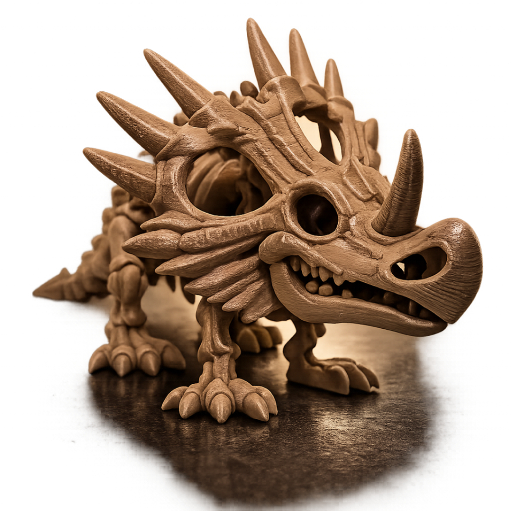 Estiracossauro styracosaurus dinossauro  esqueleto de dinossauro articulado