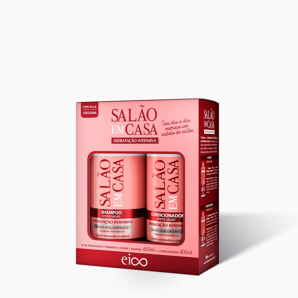 Kit Hidratação Intensiva Shampoo 450ml e Condicionador 400ml - Eico em Oferta na Shopee
