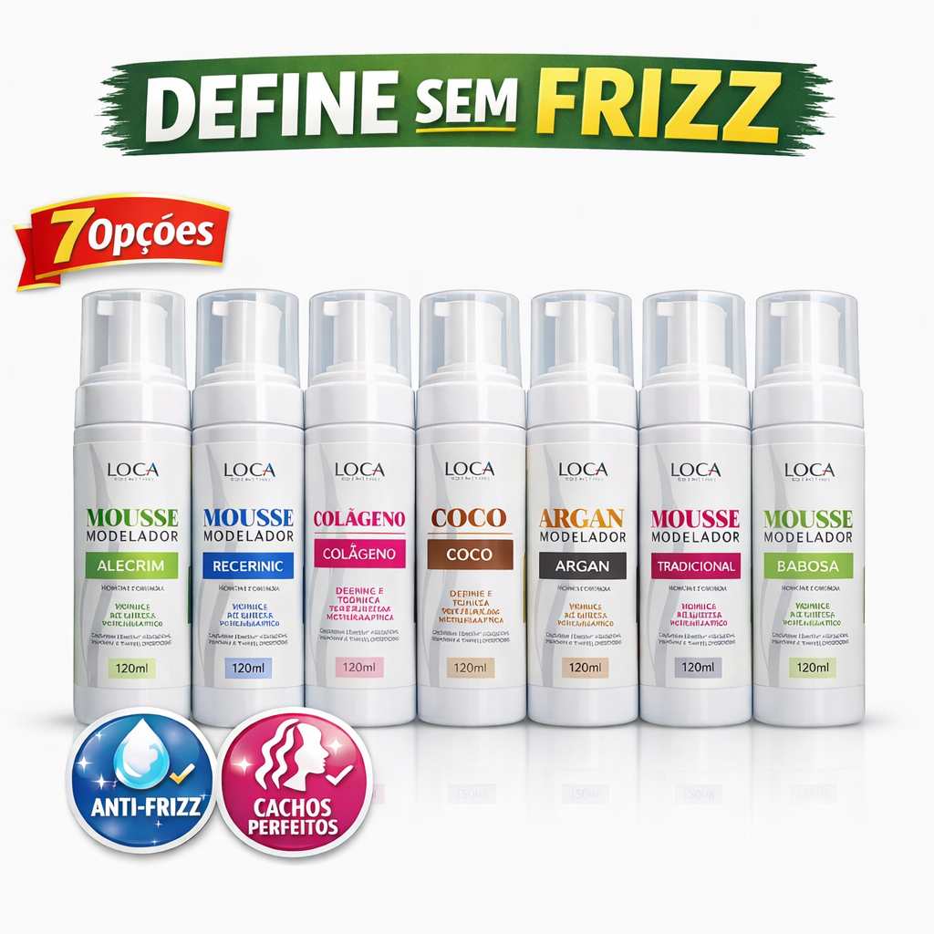 Mousse Para Definir Cachos Sem Frizz e Sem Deixar Duro