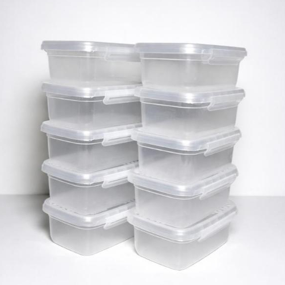 Kit 10 Marmita Potes 800ml com Travas Laterais BPA FREE - Alimentos organizadores de congelador