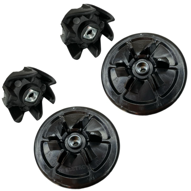 Arrastes do Copo e do Motor para Liquidificador Philco PLQ11A PLQ1411 PLQ1412 PLQ1430 ( 2 Kits )
