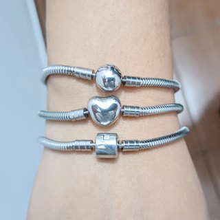 Pulseira Berloque Adulto / Infantil Feminina Aço Titânio Charm Berloques Maleável  Não Escurece em Oferta na Shopee