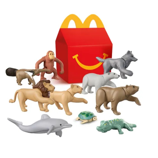 Boneco Playmobil Coleção Mc Donalds Witopia Gorila, Urso Polar