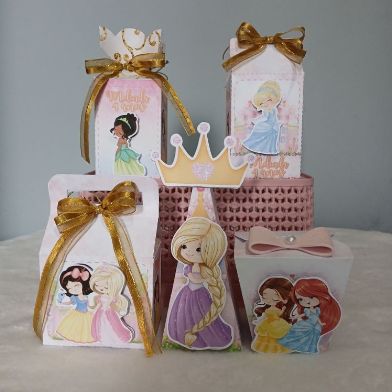 Kit Festa Princesas Disney - Lembrancinhas Personalizadas Princesas Cute - Papelaria Personalizada Princesas Disney