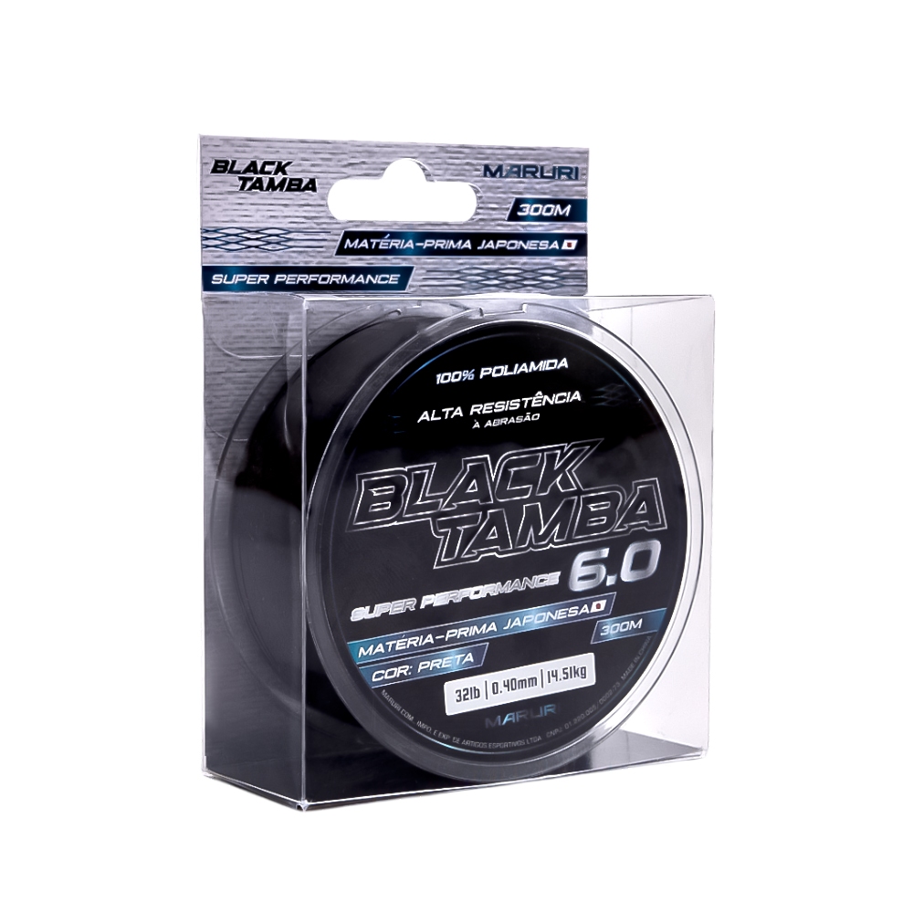 Detalhes do Linha de Pesca Maruri Black Tamba Monofilamento – 300m – Várias Medidas