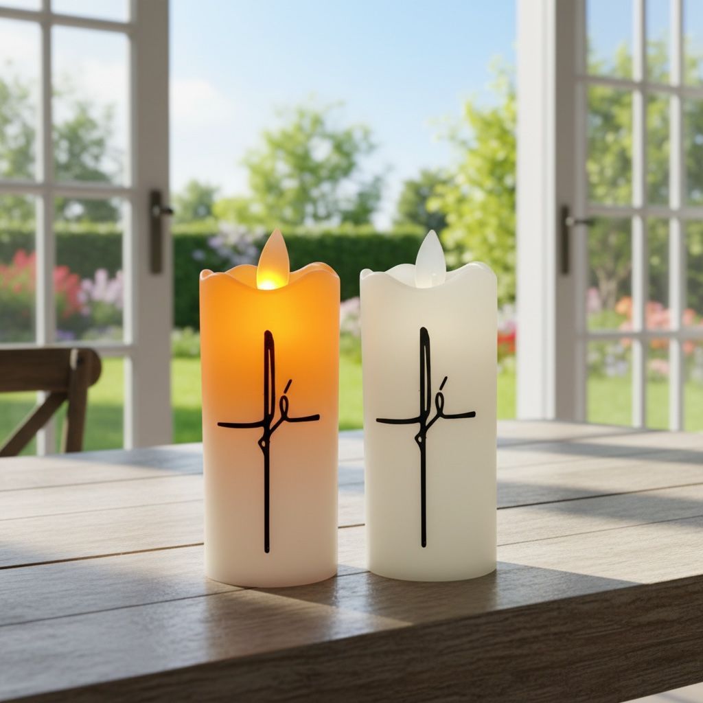 Vela Led Eletronica FÉ + Pilha AA