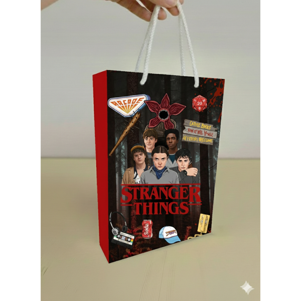 Sacolinha Stranger Things  Personalizado Sacolinha Lembrancinha Aniversário em Oferta na Shopee