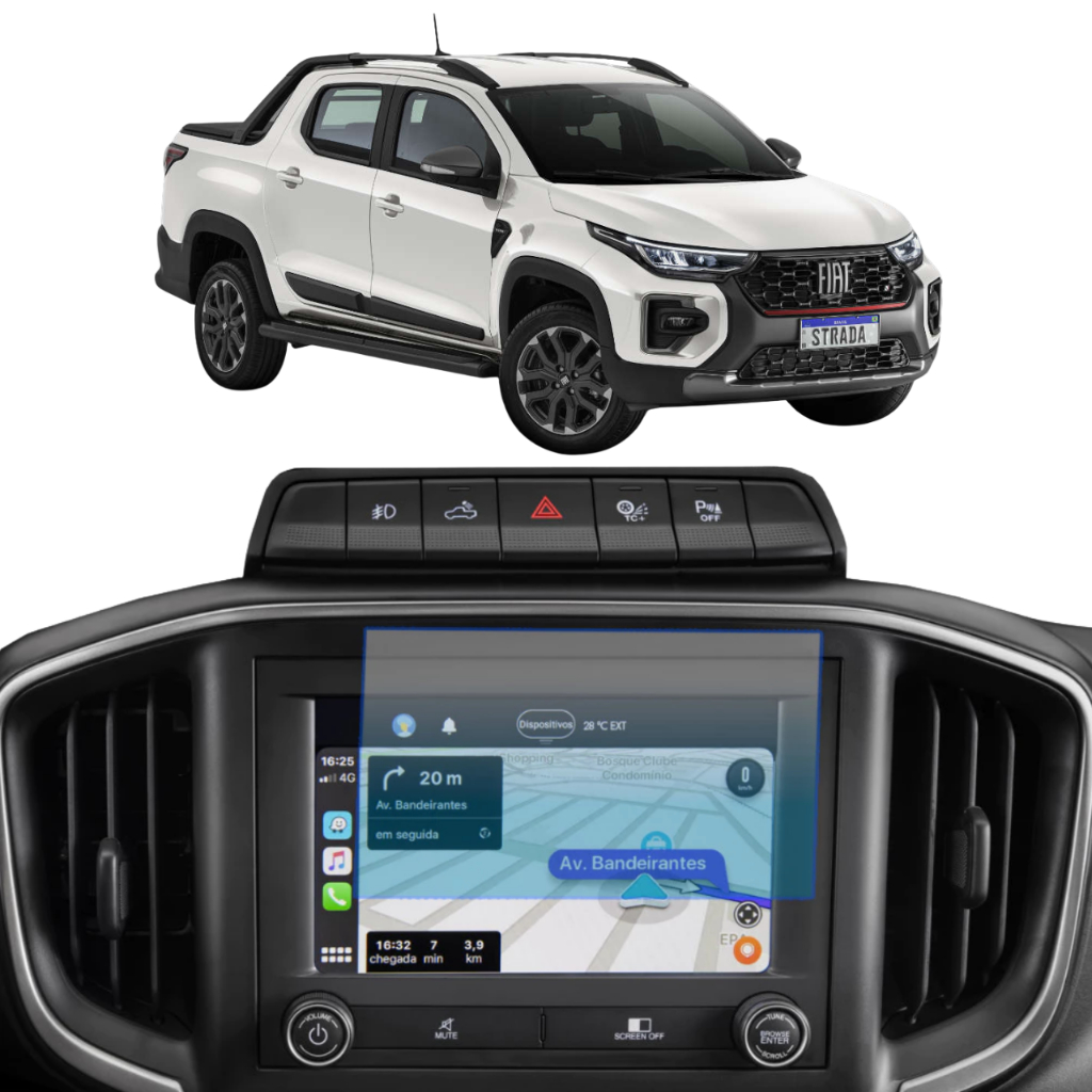 Fiat Strada Película Multimídia Protetora Hydrogel Premium.