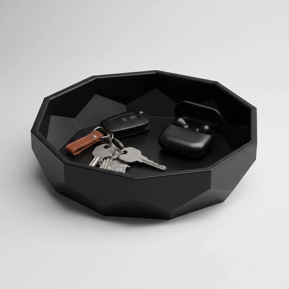 Bandeja Organizadora Decorativa – Porta Chaves, Objetos e Frutas | Bowl Geométrico Moderno para Sala e Cozinha