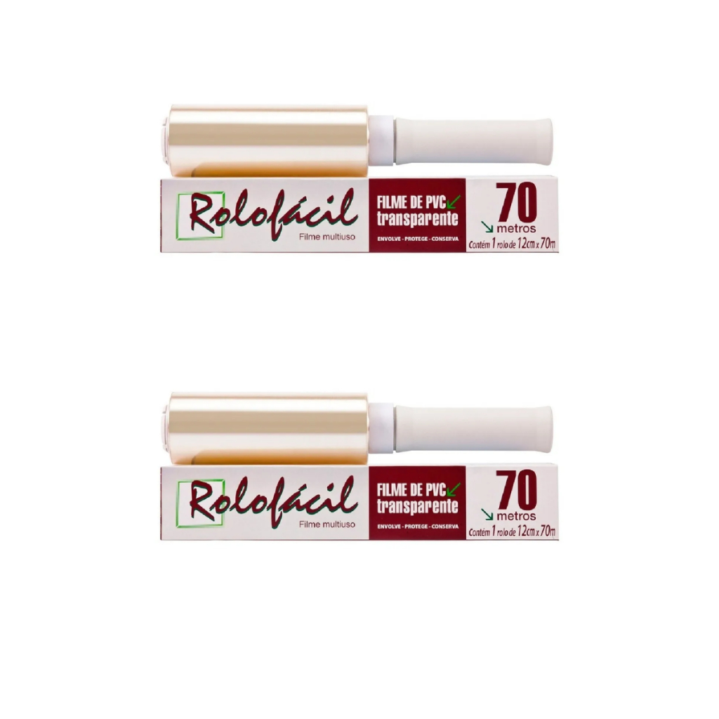 02 Unidade Filme PVC Transparente Rolofácil - Multiuso, Resistente, Alta Adesão