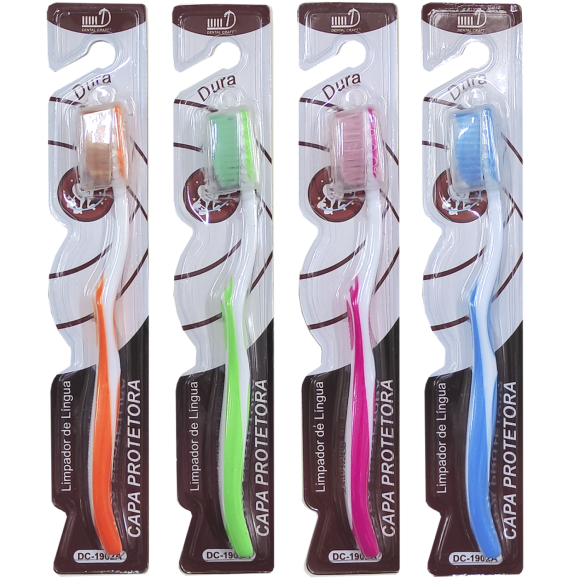 Kit 12 Escovas de Dente Dental Craft Cerdas Duras Alta Durabilidade Uso Diário