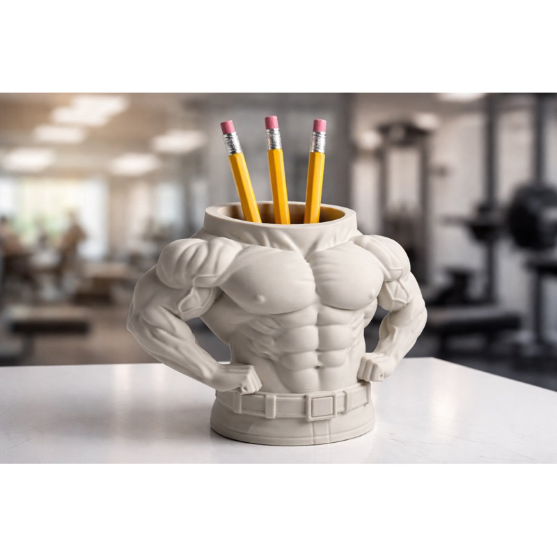 Escultura Decorativa Torso Musculoso – Organizador e Porta-Objetos Moderno