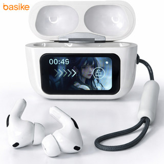 ￼Fone de Ouvido Bluetooth TWS com Display Touch LED Original Basike