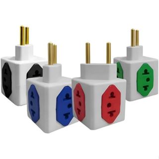 Kit com 12 Pino Adaptador Cubo maciço com 4 Saídas – 10A e 20A em Oferta na Shopee