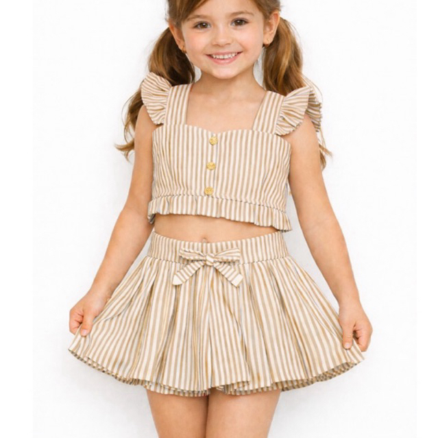 conjunto infantil short saia / tamanhos 2/4/6/8/10/12 em Oferta na Shopee