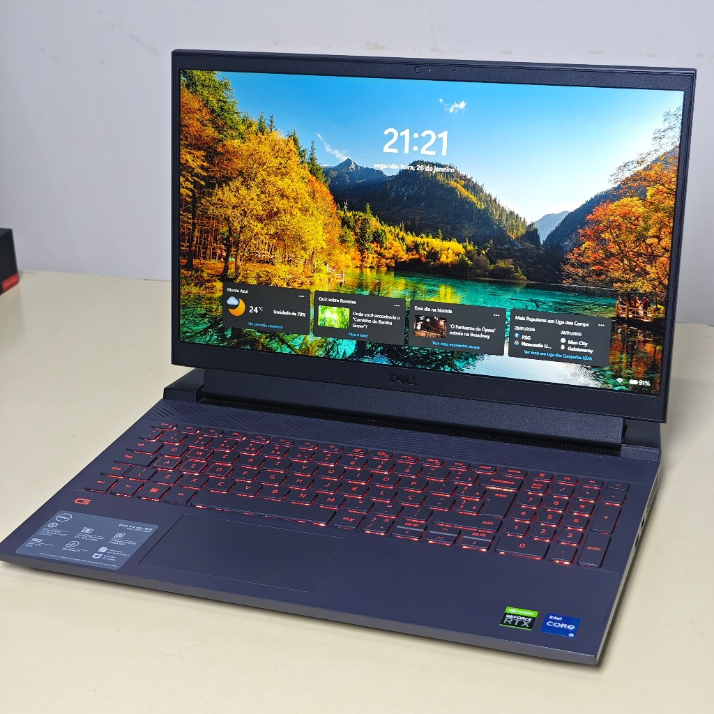 Notebook Gamer Dell G15 5530 i5 13450HX RTX3050 6GB Teclado retro iluminado muito novo!