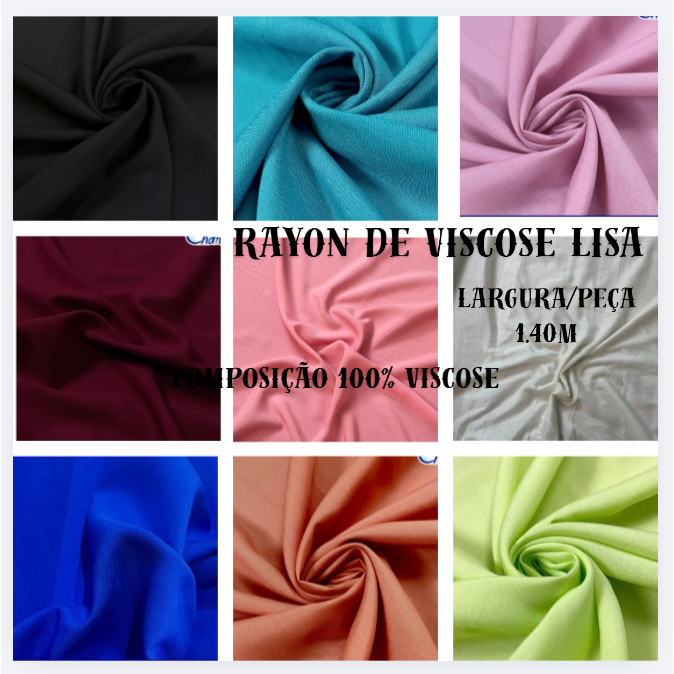 TECIDO Rayon de Viscose Liso(4m X 1.40m)100% Viscose, Blusas, camisas, vestidos, saias, calças, pijamas e roupas dormir