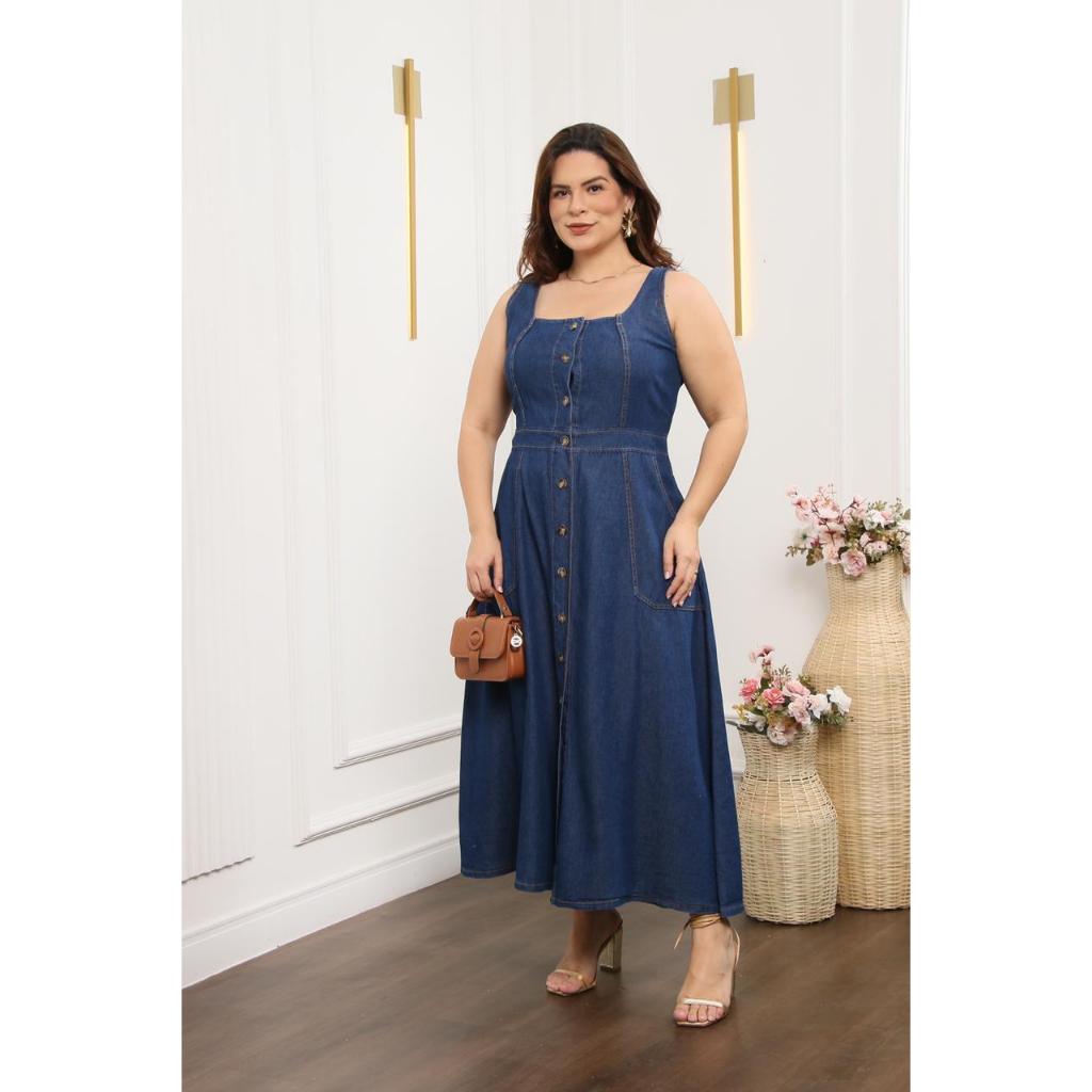 VESTIDO LONGO JEANS DE ALÇA